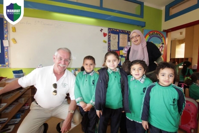 Dr. John Moncure, senior board member of MEPI (Montessori Educational Programs International) and Headmaster of the Montessori School of Camden have been visited Manarat Elmostaqbal school
